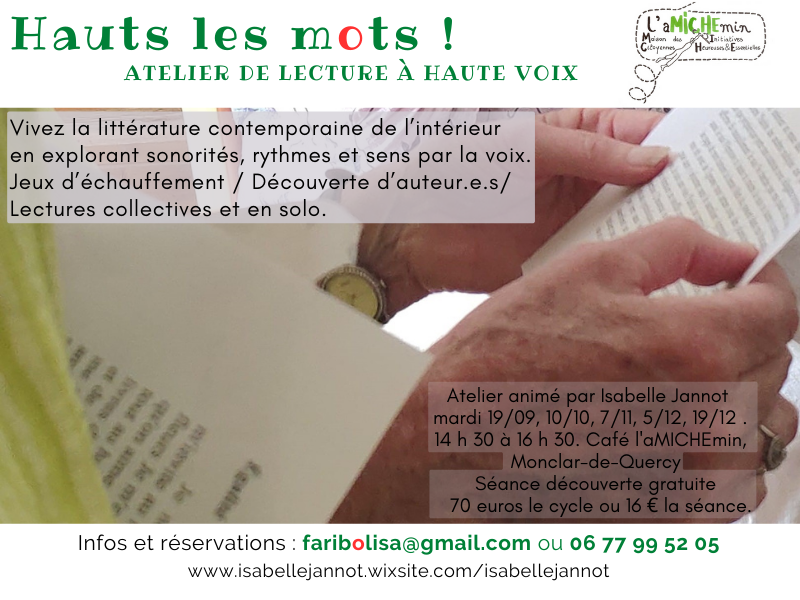 Hauts les mots, lecture à haute voix